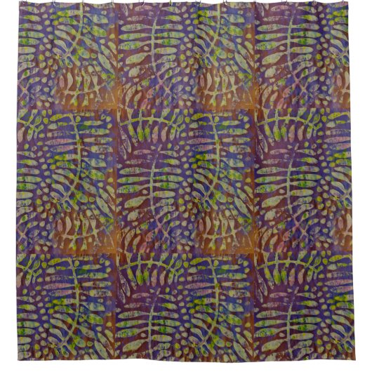 Gelli Print Stift Abstrakte Kunst Duschvorhang (Vorderseite)