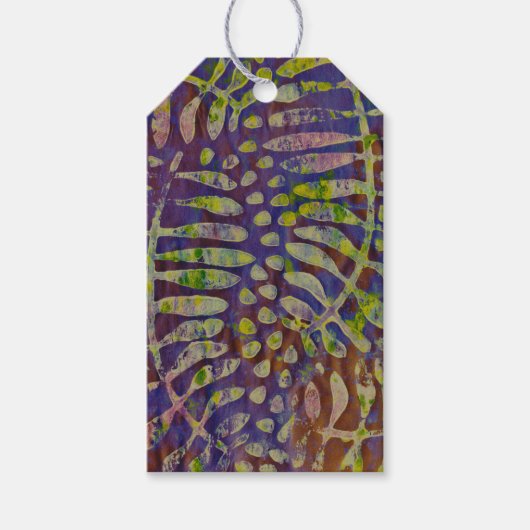 Gelli Print Stift Abstrakte Kunst Geschenkanhänger (Vorderseite)