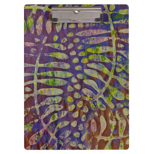 Gelli Print Stift Abstrakte Kunst Klemmbrett (Vorderseite)