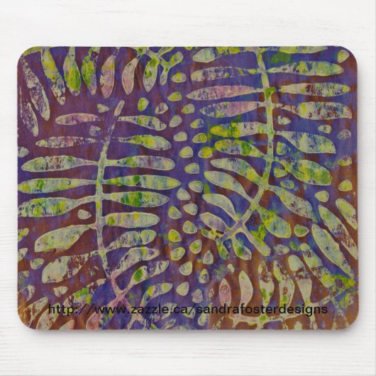Gelli Print Stift Abstrakte Kunst Mousepad (Vorne)