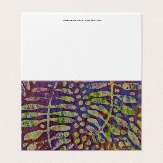 Gelli Print Stift Abstrakte Kunstkarte (Außenseite Aufgefaltet)