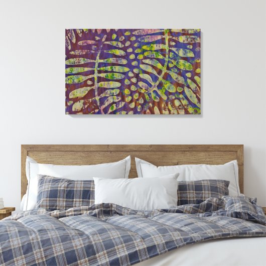 Gelli Print Stift Abstrakte Leinwand Kunst, Dichtu (Insitu (Schlafzimmer))