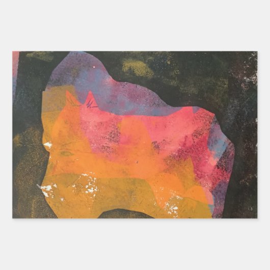 Gelli Print Wrapping Paper Set Geschenkpapier Set (Vorderseite 2)