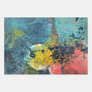 Gelli Print Wrapping Paper Set Geschenkpapier Set