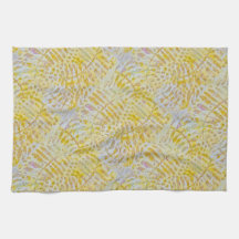 Gelli Printed Golden Blätter