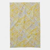 Gelli Printed Golden Blätter Geschirrtuch (Vertikal)