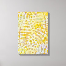 Gelli Printed Golden Blätter