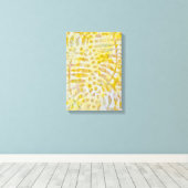 Gelli Printed Golden Blätter Leinwanddruck (Insitu (Holzboden))