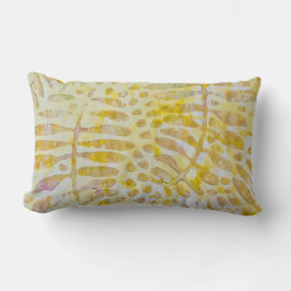 Gelli Printed Golden Blätter Lendenkissen