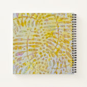 Gelli Printed Golden Blätter Notizblock (Rückseite)