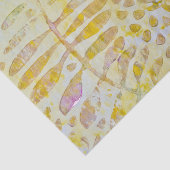 Gelli Printed Golden Blätter Seidenpapier (Ausschnitt)