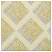Gelli Printed Golden Blätter Stoff (Muster)