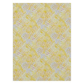 Gelli Printed Golden Blätter Tischdecke (Vorderseite)