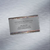 gelocht | Rostmetall Magnetische Visitenkarte (Beispiel)