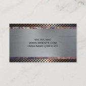 gelocht | Rostmetall Visitenkarte (Rückseite)