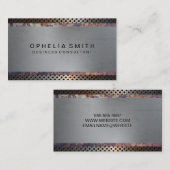 gelocht | Rostmetall Visitenkarte (Vorne/Hinten)