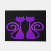 Gelockt-Schwanz Katzen-Tür-Matte Fußmatte (Vorderseite)