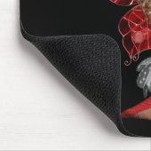 Gelockte blonde Fee 3D im Rosa Mousepad (Ecke)