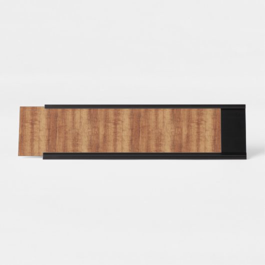 Gelockte Koa Akazien-hölzerner Korn-Blick Schreibtischnamensplakette (Vorderseite )