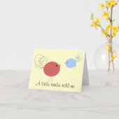 Gelockte Piepmatz-Gruß-Karte Karte (Gelbe Blume)