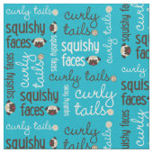 Gelockte Schwanz-Squishy Gesichts-Gewebe Stoff (Nahaufnahme)