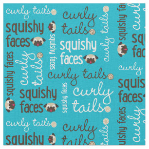 Gelockte Schwanz-Squishy Gesichts-Gewebe Stoff