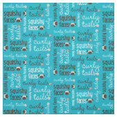 Gelockte Schwanz-Squishy Gesichts-Gewebe Stoff (Muster)