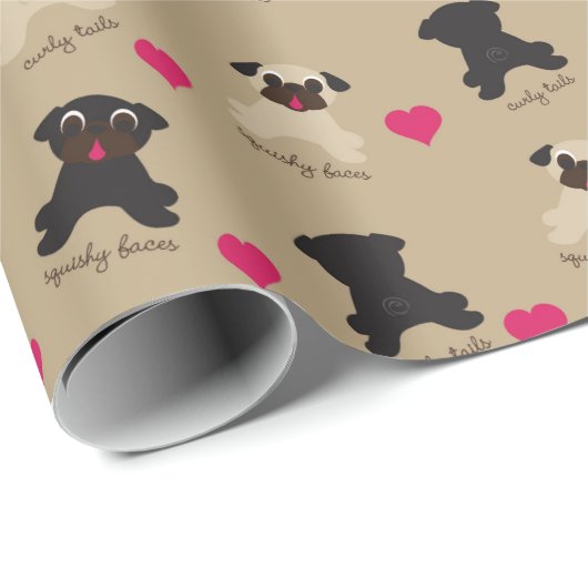 Gelockte Schwänze, Squishy Geschenkpapier (Rolleneckpunkt)