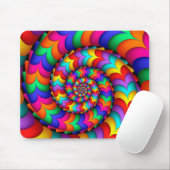 Gelockte Spulen-Regenbogen-Spirale Mousepad (Mit Mouse)