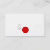 Gelockte Vogel-Visitenkarte Telefonnummerkarte (Rückseite)