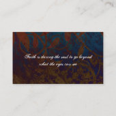 Gelockter BlumenSchmutz - künstlerische Visitenkarte (Rückseite)