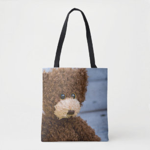 Gelockter Brown-Teddybär Tasche