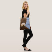 Gelockter Brown-Teddybär Tasche (Am Model)