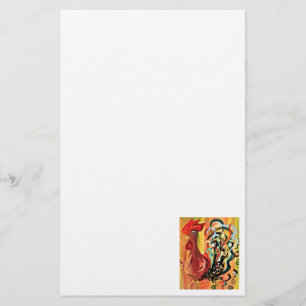 Gelockter Hahn Briefpapier