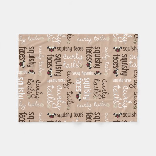 Gelockter Schwanz, Squishy Fleecedecke (Vorderseite (Horizontal))