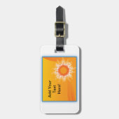 Gelockter Sonnenschein-kundengerechter Entwurf Gepäckanhänger (Vorderseite vertikal)