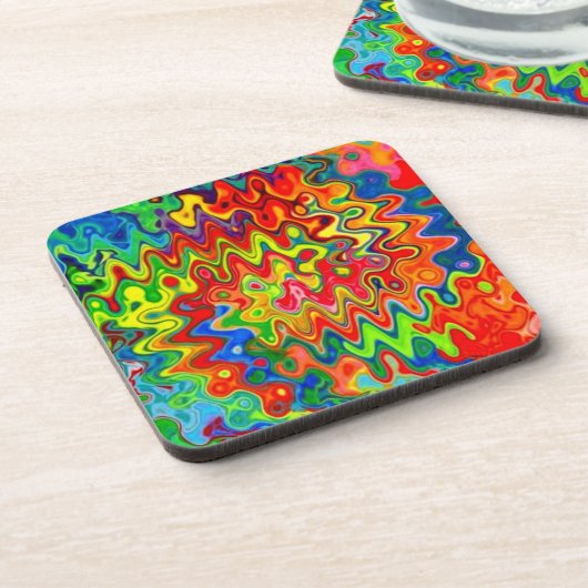 Gelocktes Farbkorken-Untersetzer-Set Untersetzer (Linke Seite)