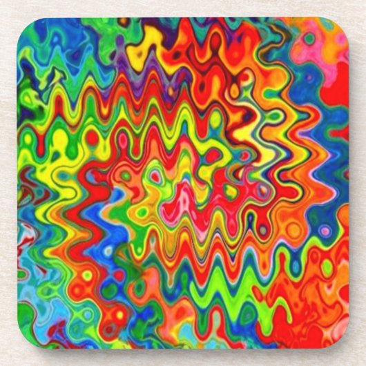 Gelocktes Farbkorken-Untersetzer-Set Untersetzer (Vorderseite)