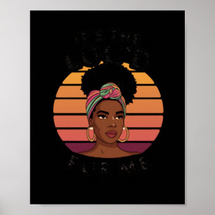 Gelocktes Haar schwarze Königin Afro Frau Melanin  Poster