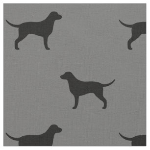 Gelocktes überzogenes Retriever-Silhouette-Muster Stoff