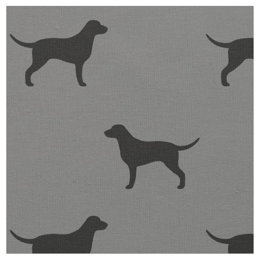 Gelocktes überzogenes Retriever-Silhouette-Muster Stoff (Nahaufnahme)