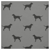Gelocktes überzogenes Retriever-Silhouette-Muster Stoff (Muster)