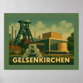 Gelsenkirchen Deutschland Stadt Kunst Poster (Vorne)
