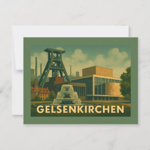 Gelsenkirchen Deutschland Stadt Kunst Postkarte