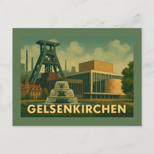Gelsenkirchen Deutschland Stadt Kunst Postkarte