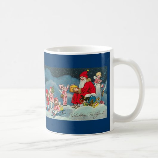 "Gelukkig Kerstfeest" Vintage niederländische Kaffeetasse (Rechts)