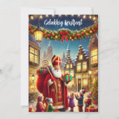 "Gelukkig Kerstfeest" Vintages holländisches Weihn Feiertagskarte (Vorderseite)