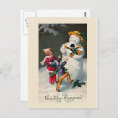 "Gelukkig Nieunjaar" Vintage niederländische Postk Postkarte (Vorne/Hinten)