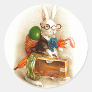 Gelukkig Paaschfeest Vintag Ostern Runder Aufkleber