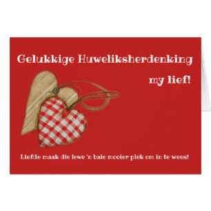 Gelukkige Huweliksherdenking mein Leben!